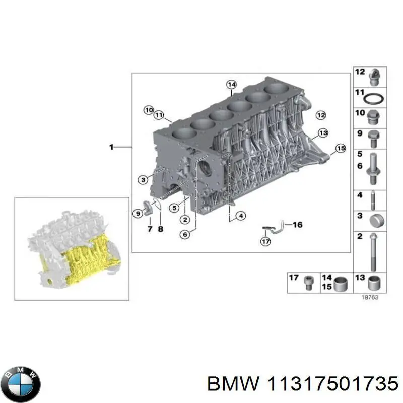 Junta de el tensor de la cadena de distribucion para BMW 7 (E65, E66, E67)