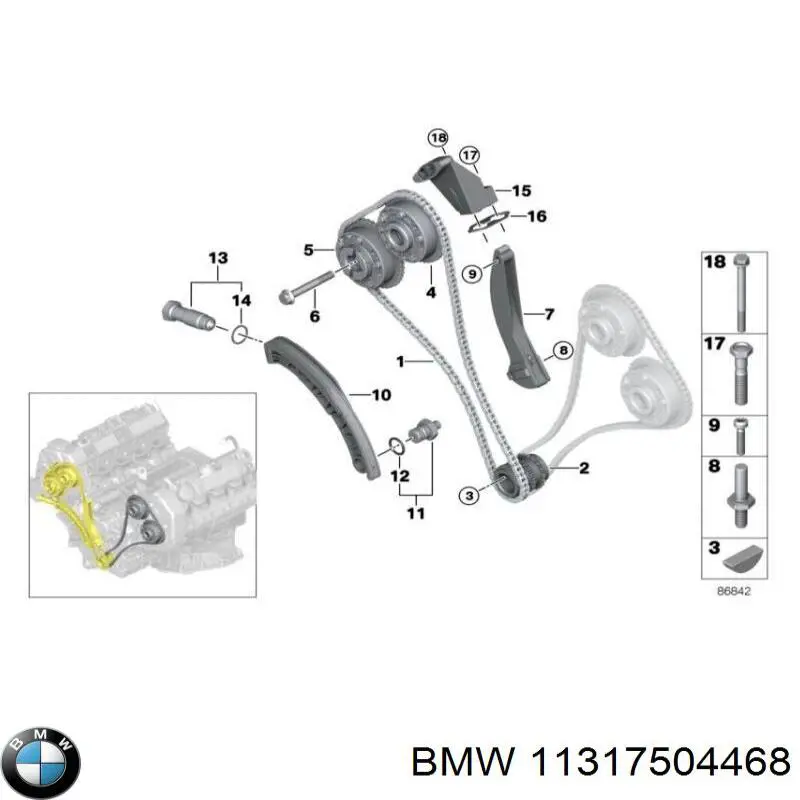 Comprar 11317504468 BMW Cadena de distribución