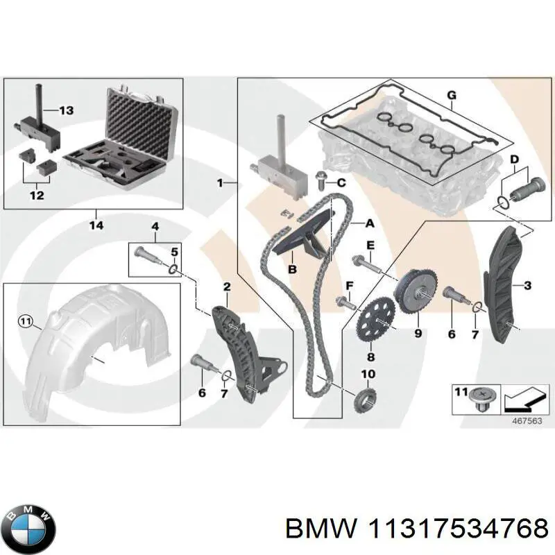 Eje tensor de correa de transmisión BMW 11317534768 precio, desde 29,59 EUR