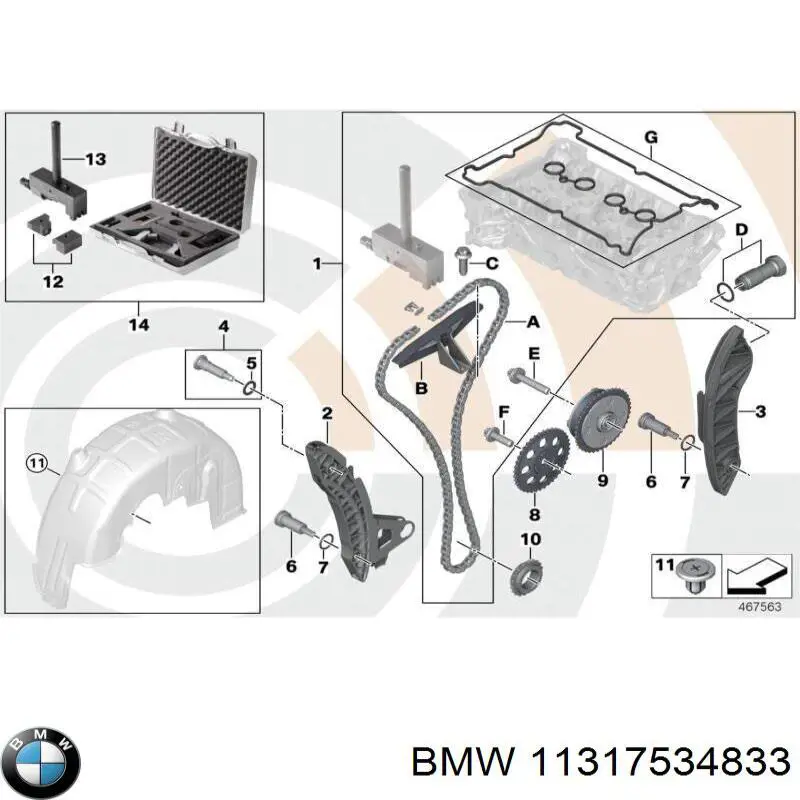 11317534833 BMW zapata cadena de distribuicion