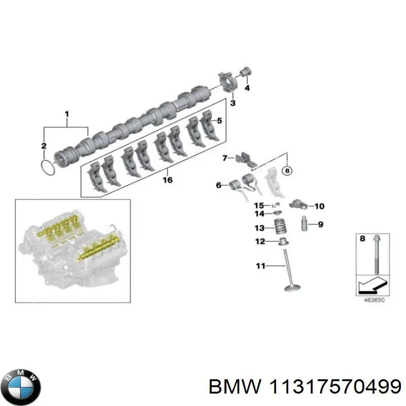 Árbol de levas escape para BMW X5 (E53)