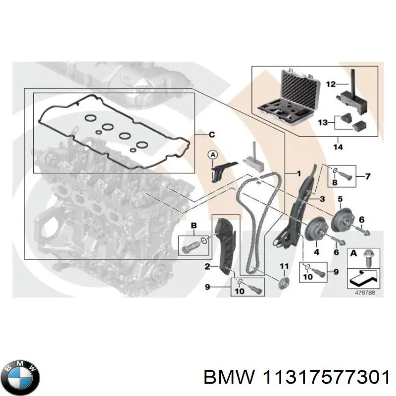 Guía izquierda de cadena de distribución Peugeot/Citroen 081834 precio, desde 23,10 EUR