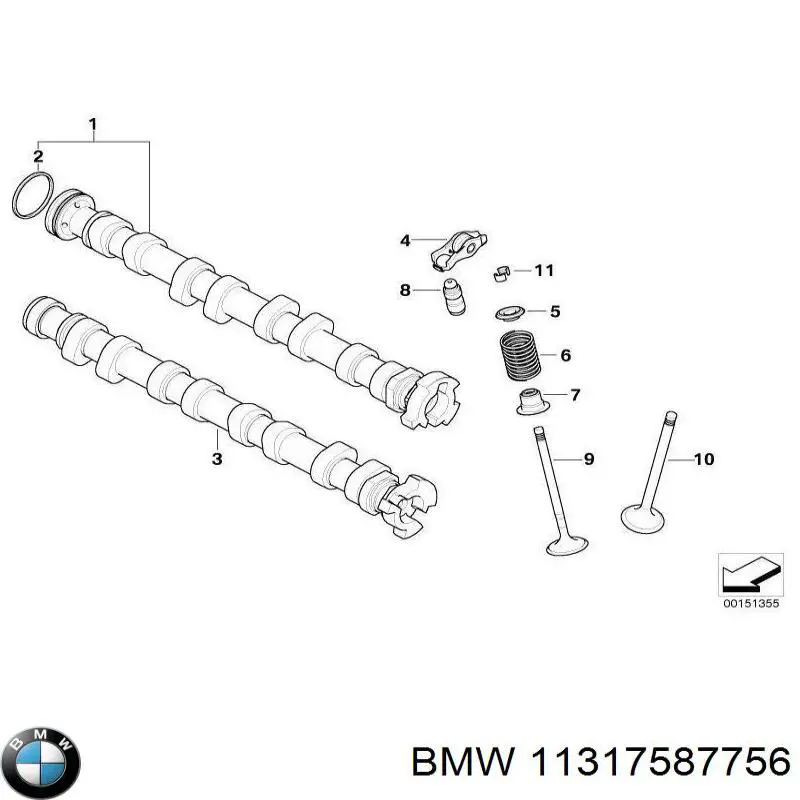 Comprar 11317587756 BMW Retén, árbol de levas