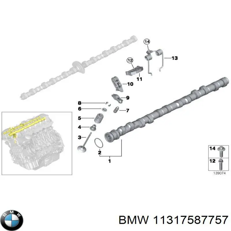  Retén, árbol de levas BMW 3 