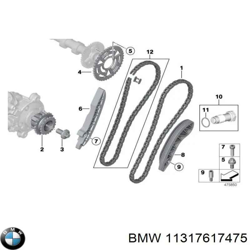 Tensor de cadena de distribución BMW 11317617475 precio, desde 49,71 EUR