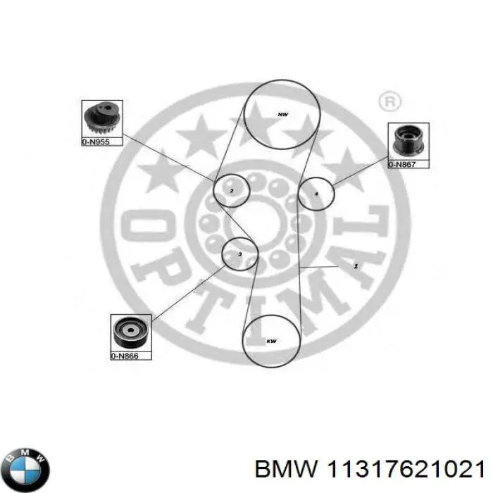 Juego de correas dentadas BMW 11317621021 precio, desde 116,55 EUR