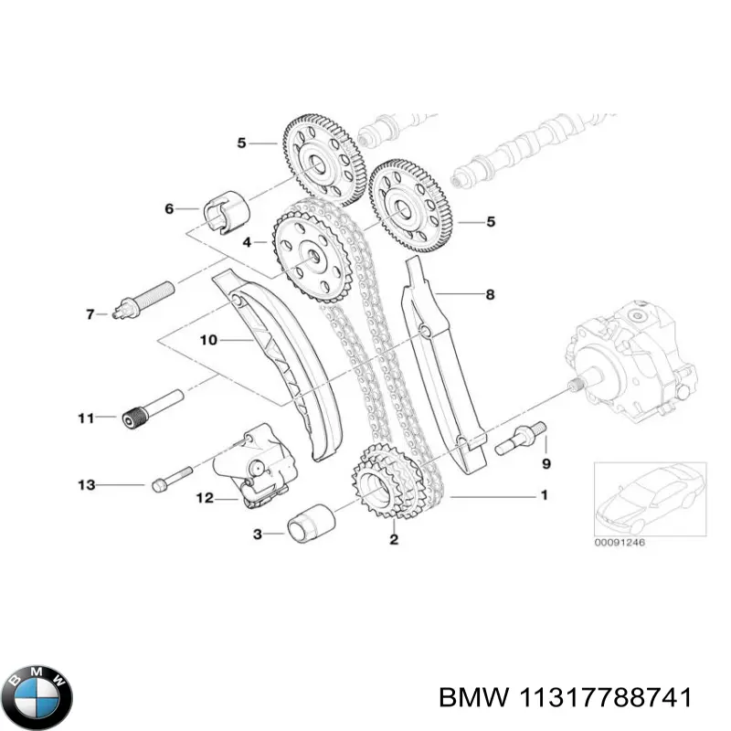 Ajustador árbol de levas  BMW 11317788741 precio, desde 84,42 EUR