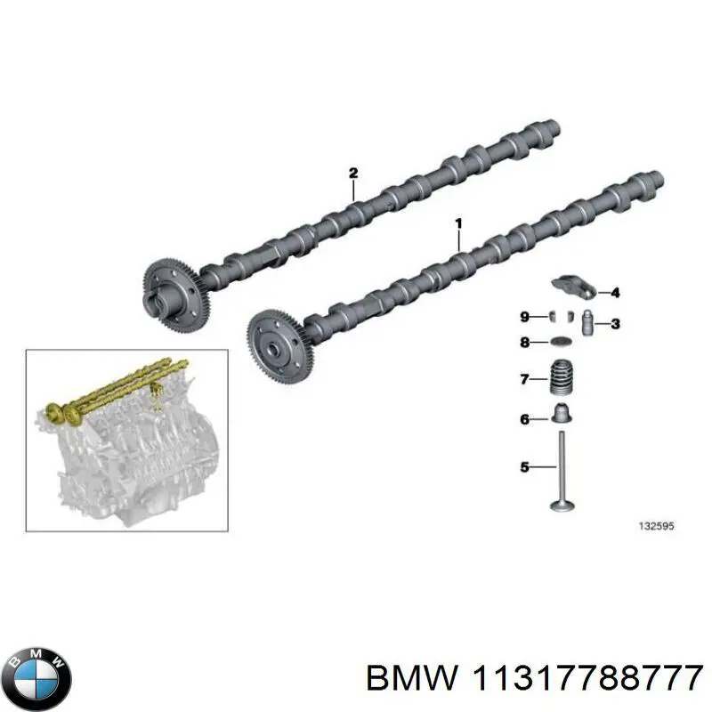 Árbol de levas escape para BMW 3 (E46)
