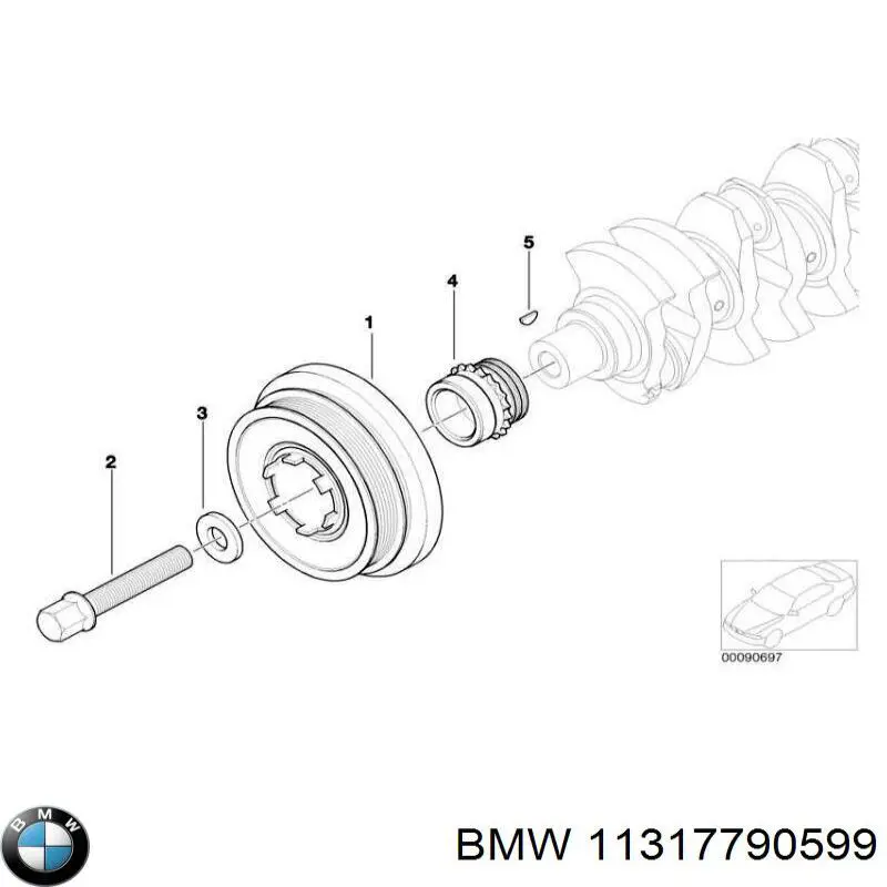 Piñón cadena distribución BMW 7 (E65, E66, E67)