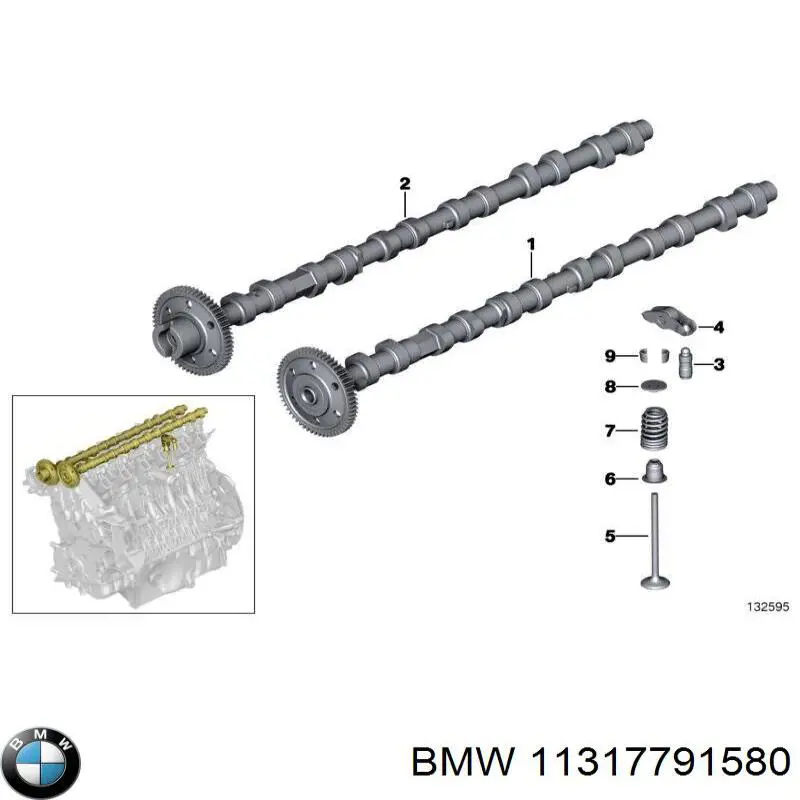 Árbol de levas de escape BMW 11317791580 precio, desde 298,69 EUR