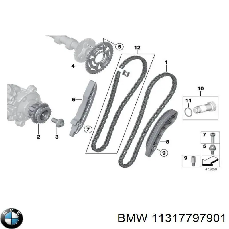 Tensor de cadena de distribución BMW 11317797901