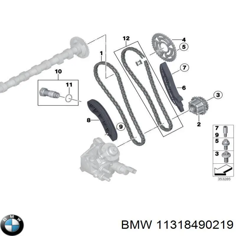 Tensor de cadena de distribución BMW 11318490219 precio, desde 30,55 EUR