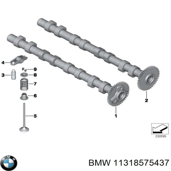 Árbol de levas de entrada para BMW 2 (F46)