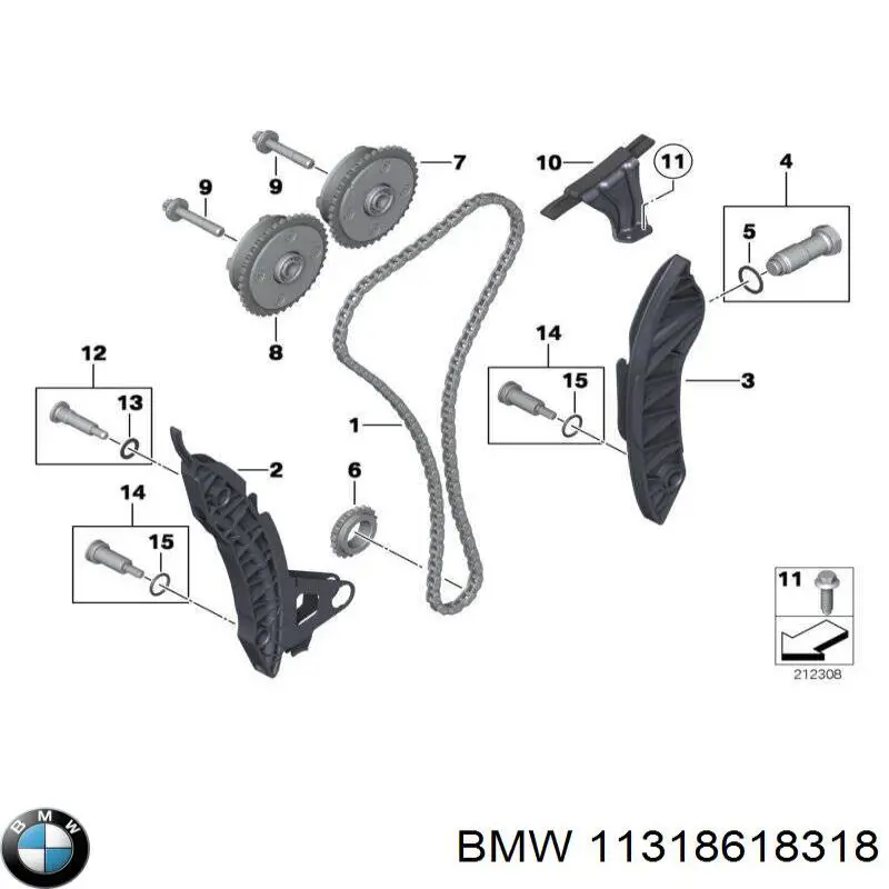 Cadena de distribución BMW 11318618318 precio, desde 34,55 EUR