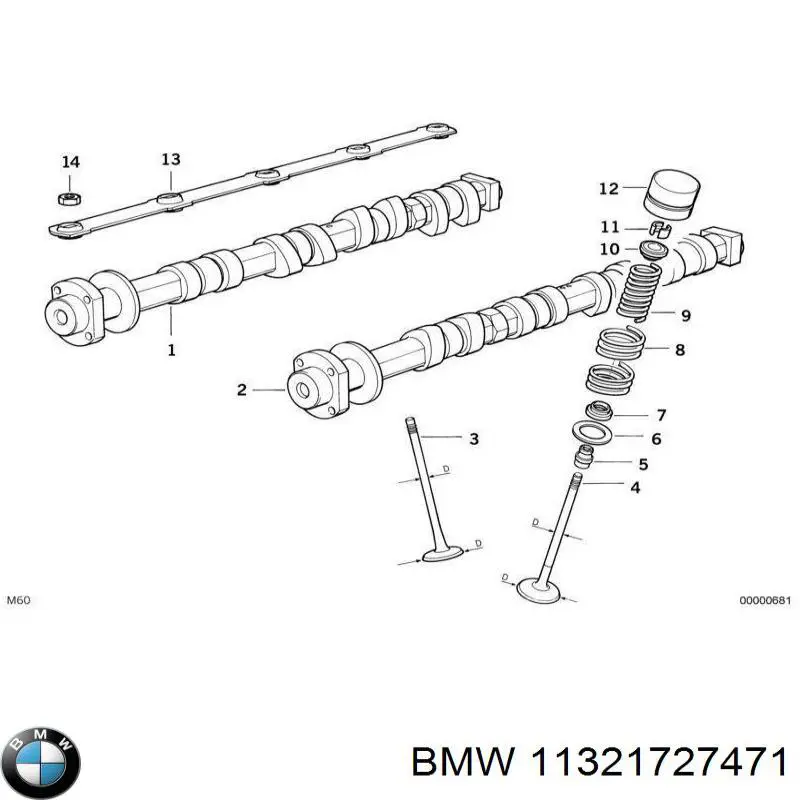 11321727471 BMW empujador de válvula