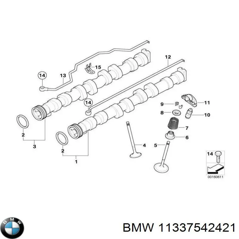 11337542421 BMW balancín, distribución del motor