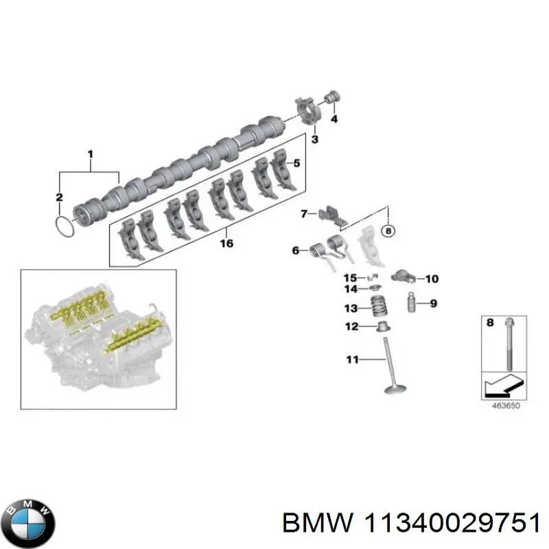 Comprar 11340029751 BMW Juego de retenes de válvula de admisión y escape