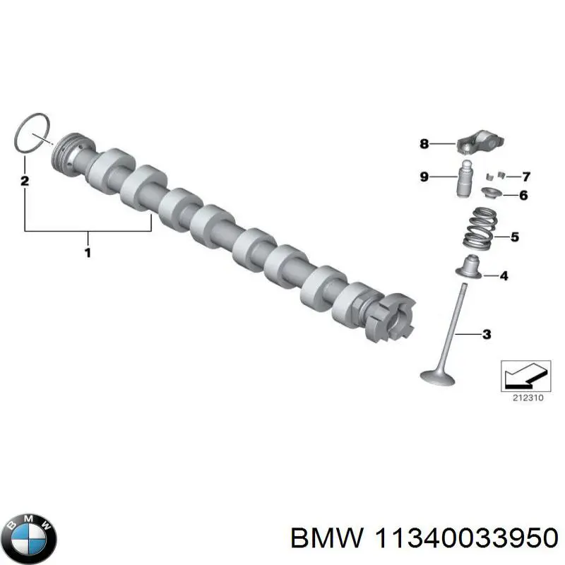 11340033950 BMW sello de aceite de valvula (rascador de aceite Entrada/Salida Kit De Motor)