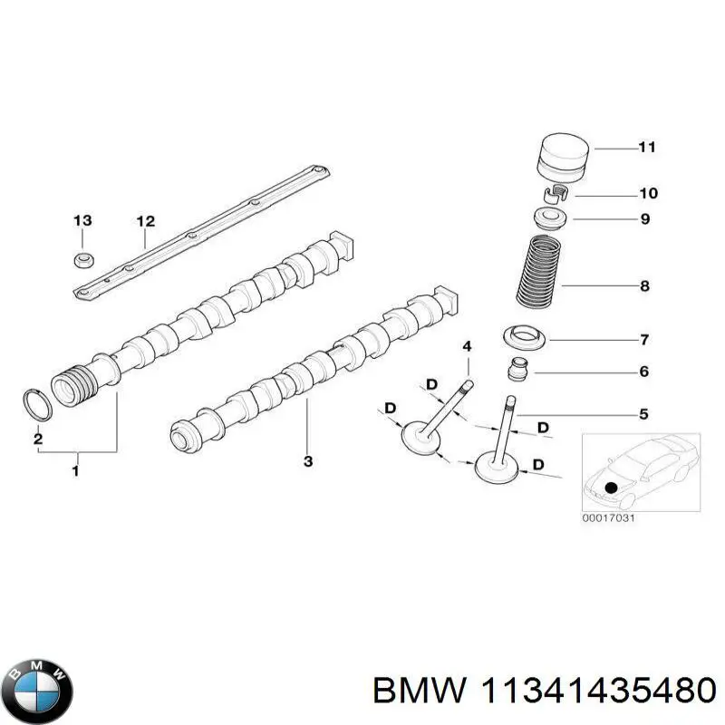 Válvula de admisión BMW 11341435480 precio, desde 13,17 EUR