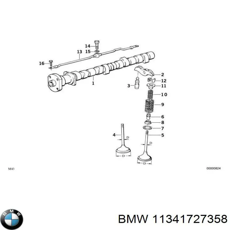 11341727358 BMW válvula de admisión