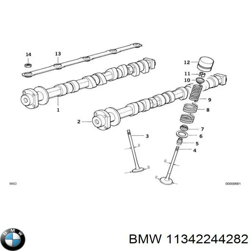 11342244282 BMW válvula de escape