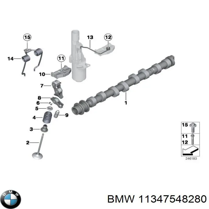 11347548280 BMW válvula de admisión