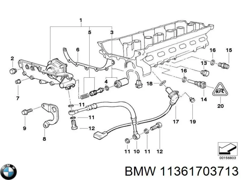 Comprar 11361703713 BMW Junta de tapa del tubo de llenado de aceite
