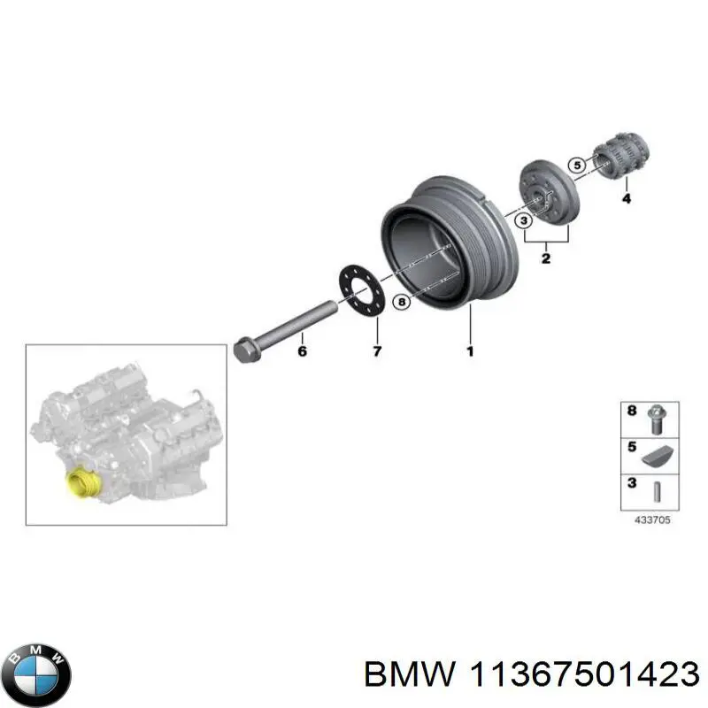 Tornillo, rueda dentada árbol de levas para BMW X5 (E53)