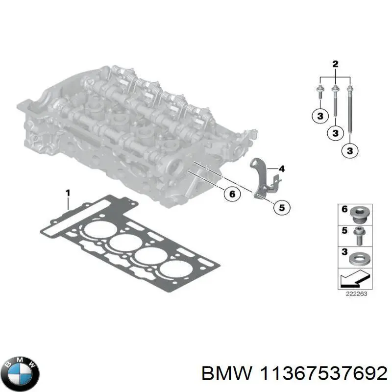 11367537692 BMW válvula de alivio de presión de culata