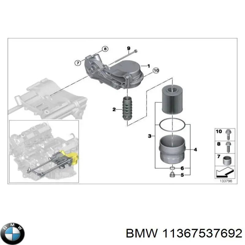 Comprar 11367537692 BMW Válvula limitadora de presión de aceite de culata