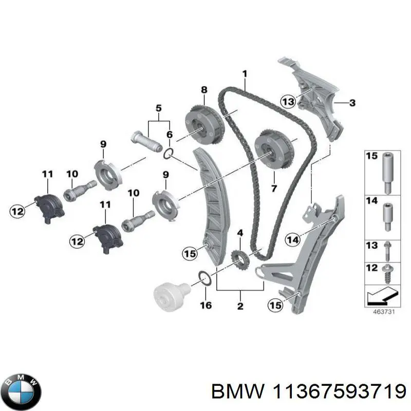 Comprar 11367593719 BMW Regulador de fase de distribución