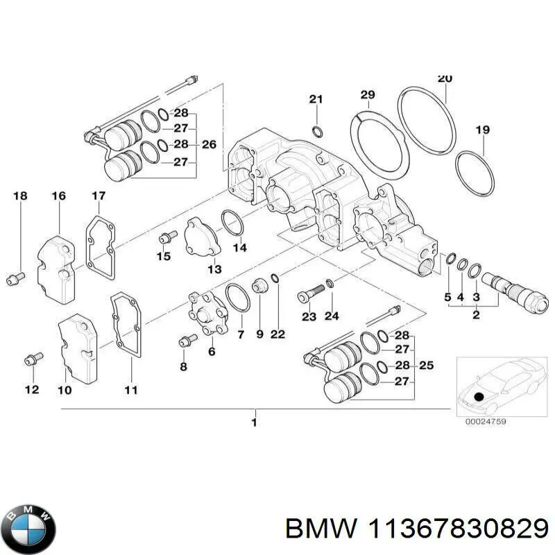 11367830829 BMW junta, tapa de tubo de llenado de aceite