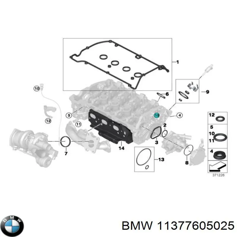 Válvula de mando de ralentí para BMW 7 (F01, F02, F03, F04)