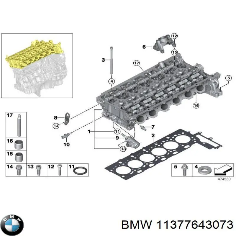 Válvula de control del árbol de levas BMW 11377643073 precio, desde 506,21 EUR