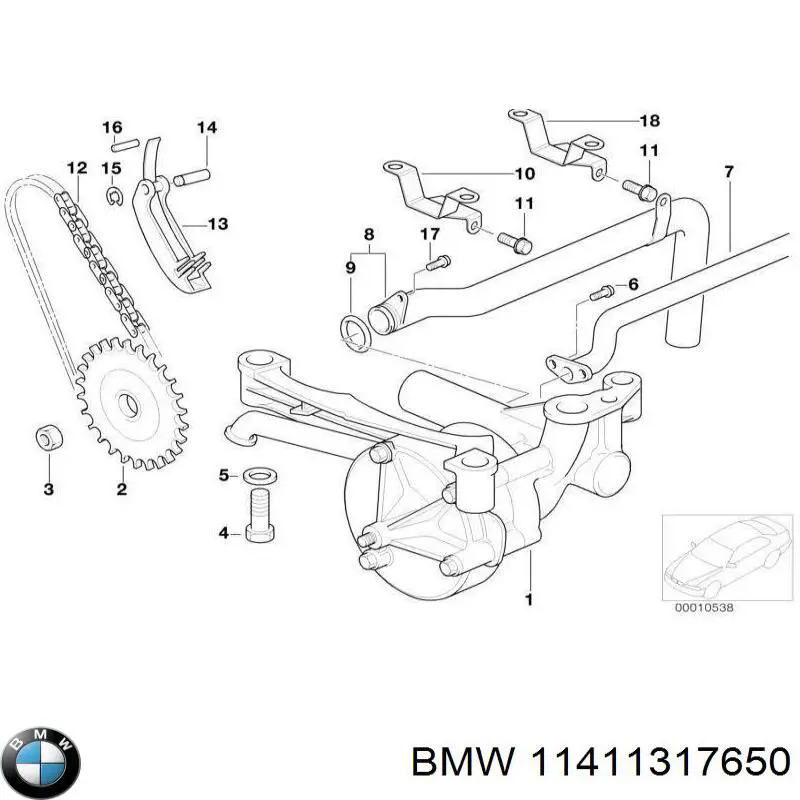 Tensor de cadena de bomba de aceite BMW 11411317650 precio, desde 28,59 EUR