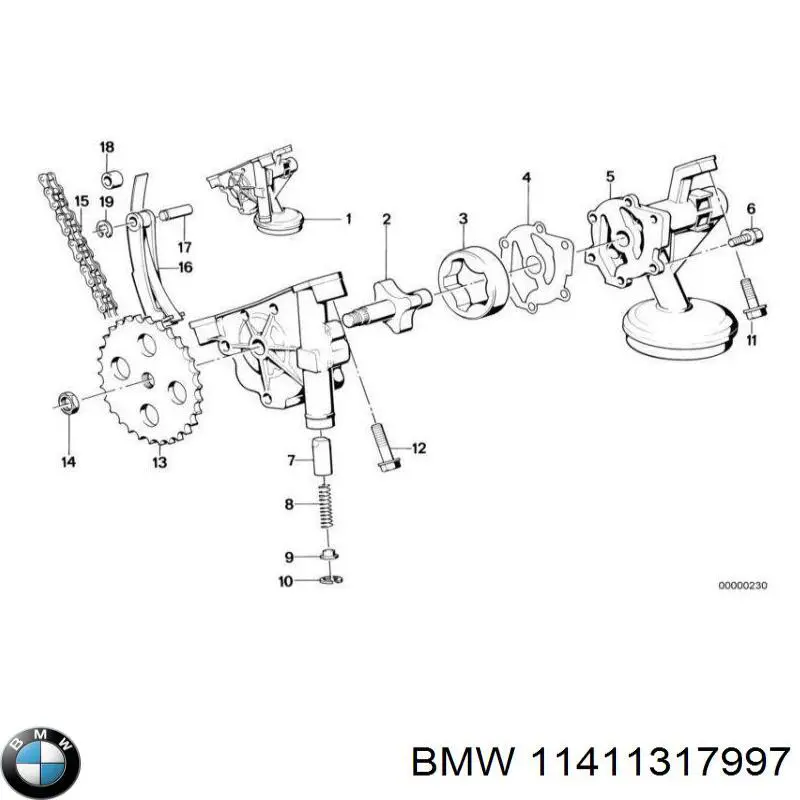 Cadena de la bomba de aceite BMW 11411317997 precio, desde 21,78 EUR
