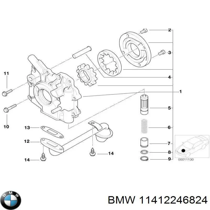 Bomba de aceite BMW 11412246824 precio, desde 121,97 EUR