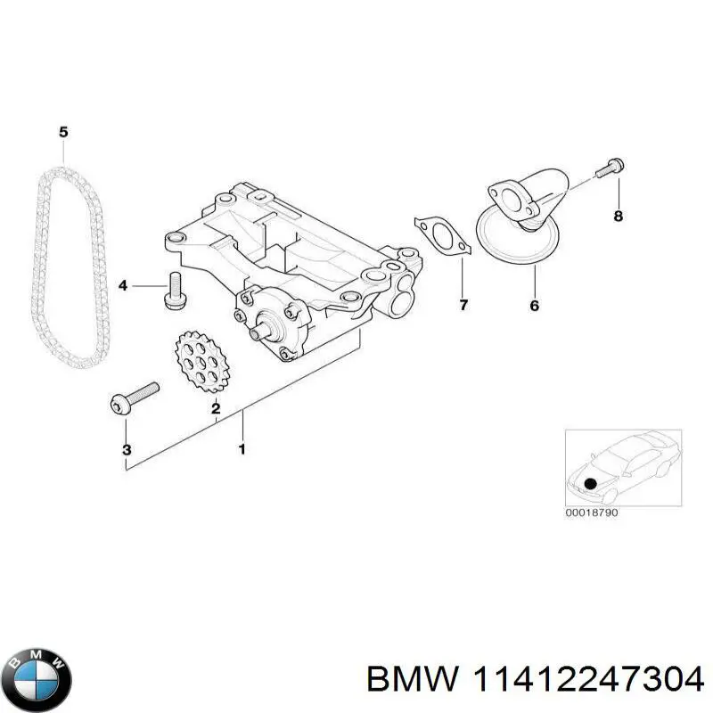 Comprar 11412247304 BMW Engranaje de accionamiento de la bomba de aceite