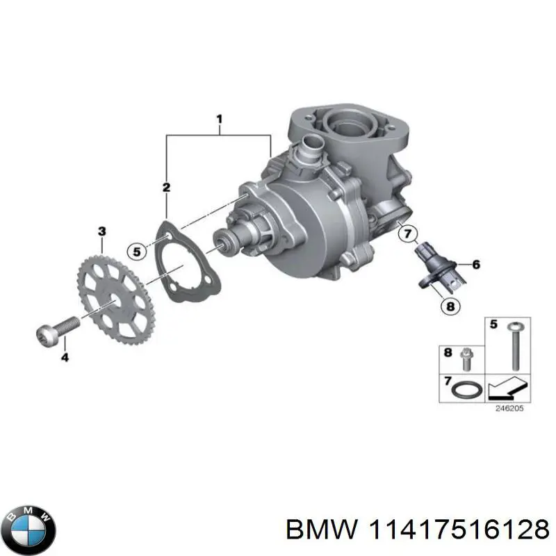 11417516128 BMW piñón cadena distribución