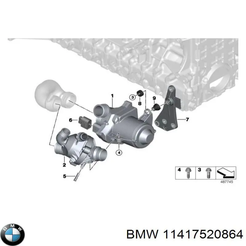 11417520864 BMW manguera hidráulica, dirección,de depósito a bomba hidráulica