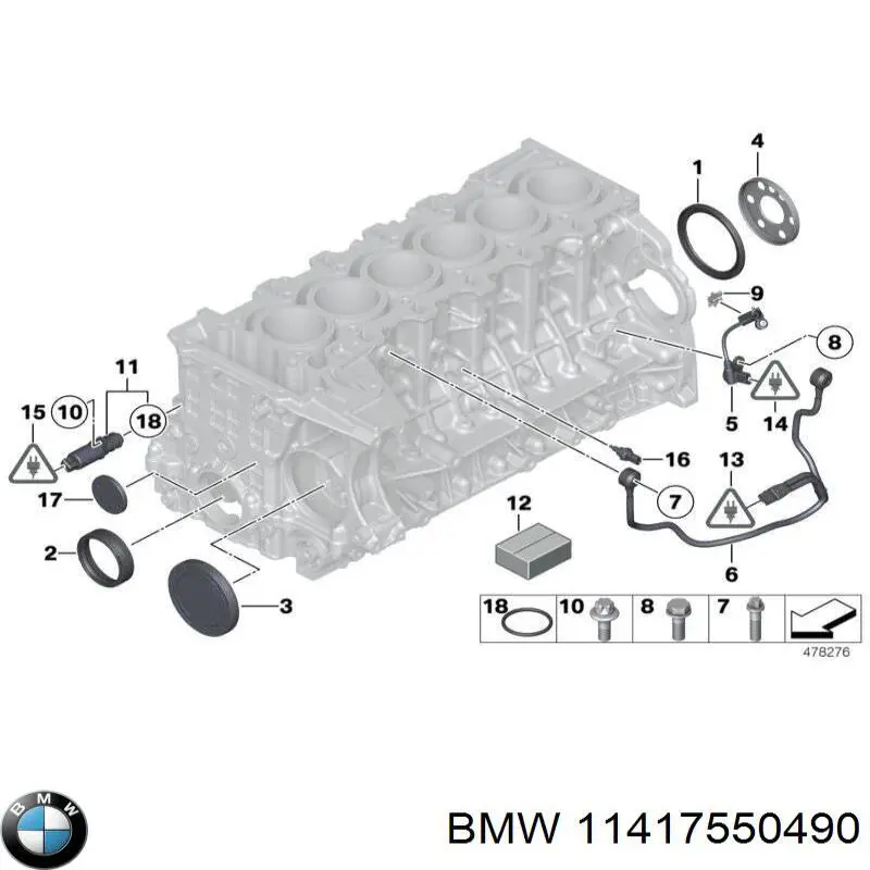 11417550490 BMW juego de reparación, cilindro de freno principal