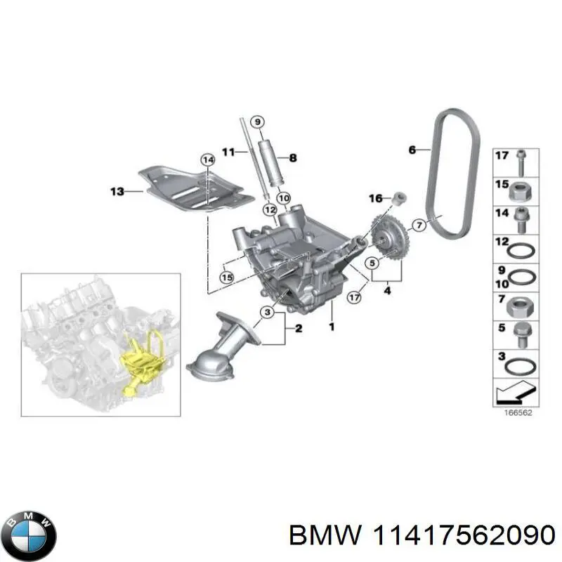 Comprar 11417562090 BMW Junta de tapa del tubo de llenado de aceite