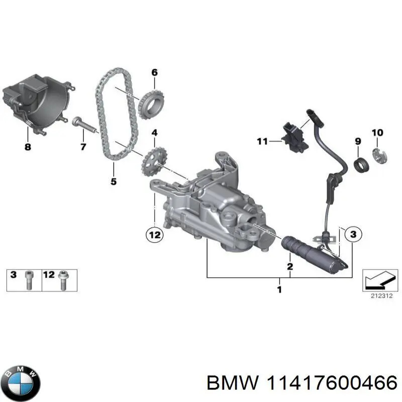 11417600466 BMW Bomba de aceite
