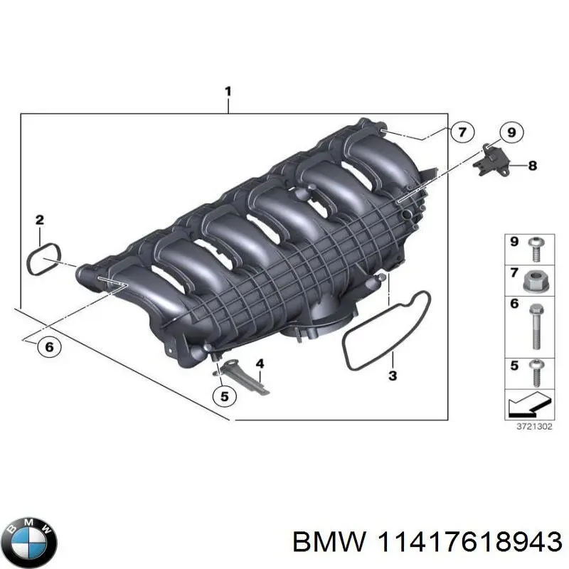 11417618943 BMW tensor, cadena de distribución