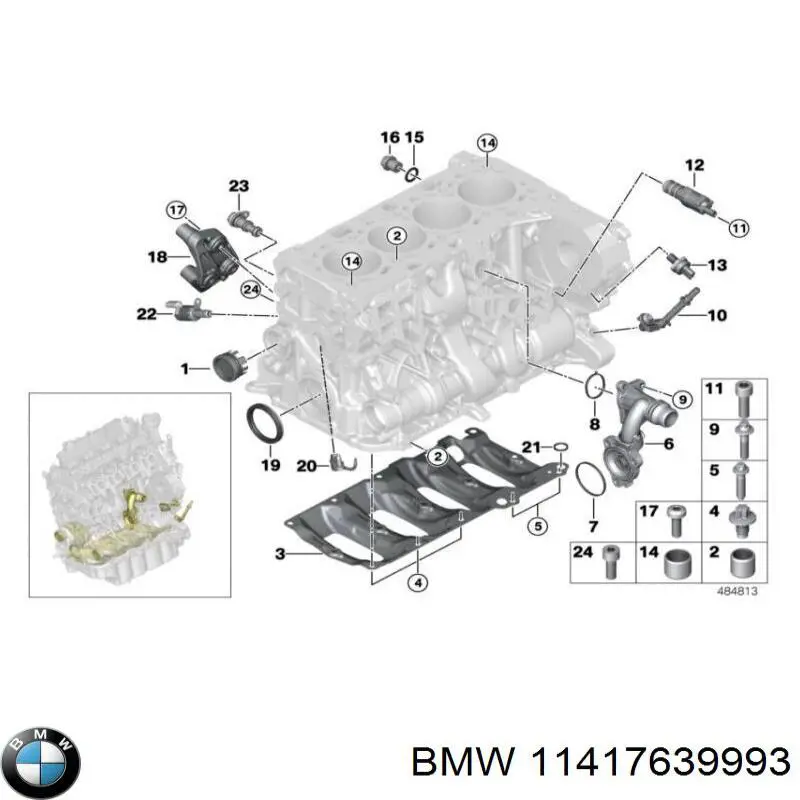 Válvula para mantener la presión de aceite para BMW 5 (G30, F90)