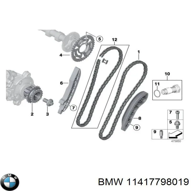 Rueda dentada, bomba de aceite para BMW X3 (F25)