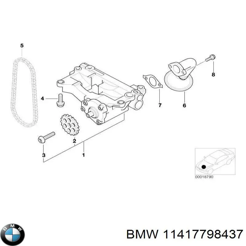 11417798437 BMW junta, tapa de tubo de llenado de aceite