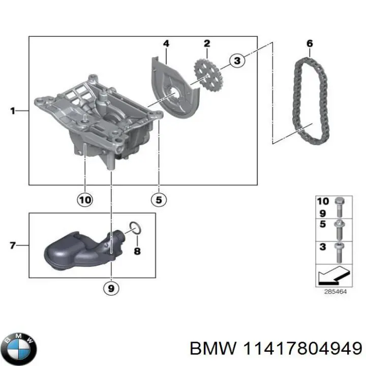 11417804949 BMW abrazadera de silenciador delantera