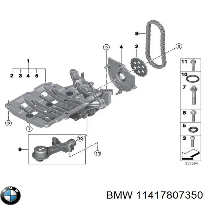 Comprar 11417807350 BMW Juego de cadena de bomba de aceite
