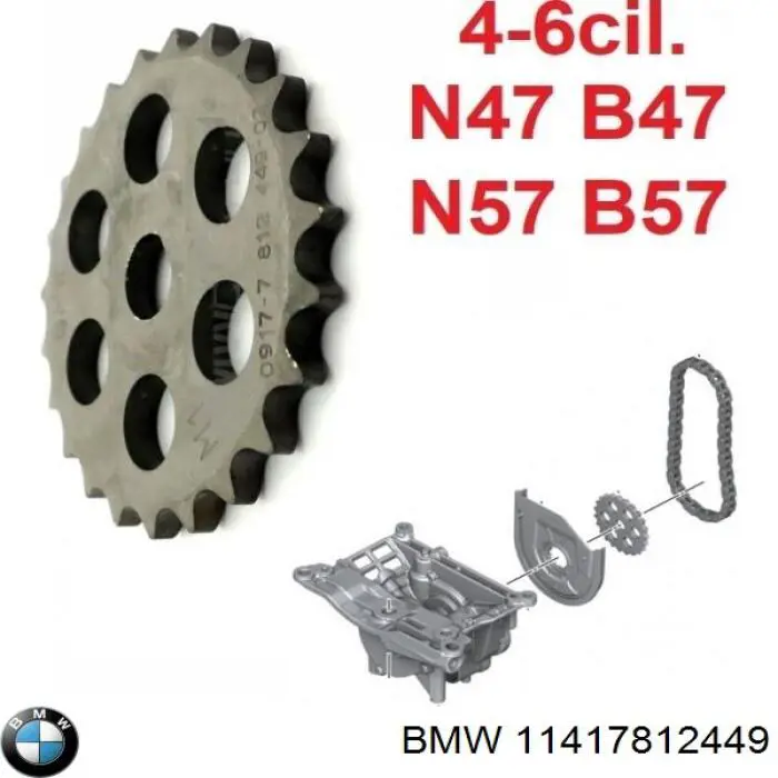 Comprar 11417812449 BMW Engranaje de accionamiento de la bomba de aceite